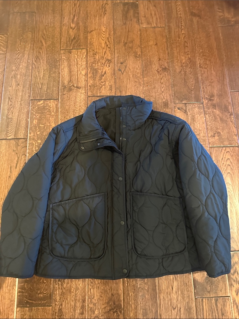 Lou & Grey Quilted Black Puffer Jacket